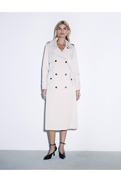 İLVİ Arira Bej Kadın Trençkot