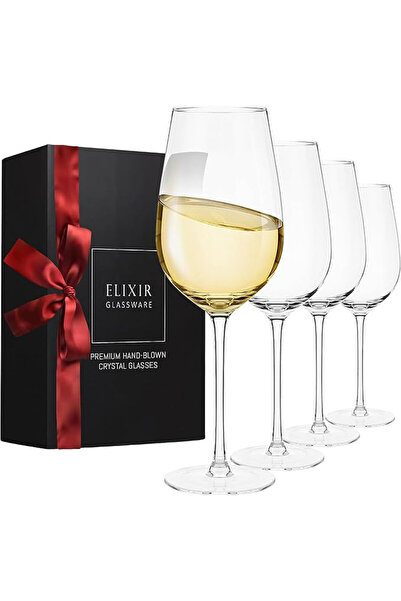 Elixir Glassware Set of 4 premium glasses, crystal, with stem, 530 ml, for we...