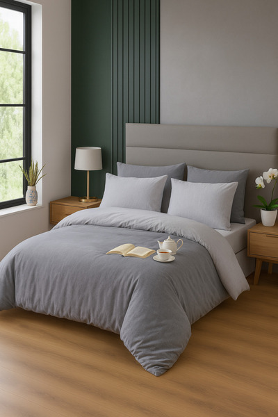 sternen glanz طقم غطاء لحاف مطاطي مزدوج الجوانب - مزدوج