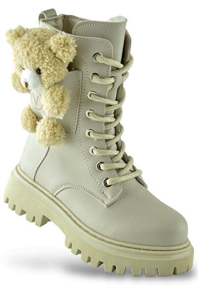 ISPARTALILAR 278 Ortopedik Bağcıklı Fermuarlı Kız Çocuk Bot Ayakkabı Ayıcıklı...