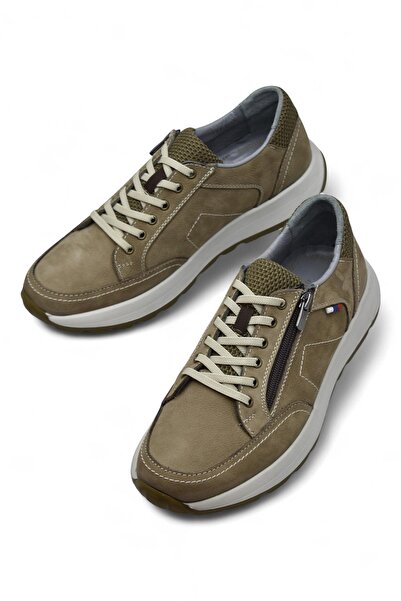 ISPARTALILAR 1751 Full Orthopedic Sole Genuine Leather Men's Shoes Zippered Men's Shoes