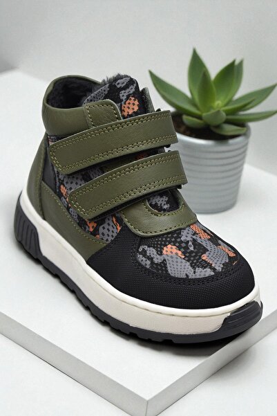 ISPARTALILAR 114A Ортопедична підошва Шкіряні черевики на липучках для дівчаток Шкіряні черевики на липучках для хлопчиків Черевики унісекс