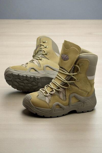 ISPARTALILAR 1490 Ορθοπεδική σόλα ΑΔΙΑΒΡΟΧΗ Γνήσιο δέρμα Ανδρικά παπούτσια Μπότες Στρατιωτικού τύπου