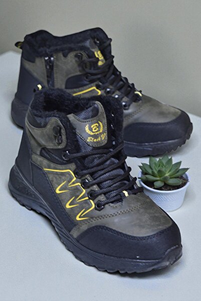 ISPARTALILAR 579 Cizme ortopedice anti-alunecare pentru femei și bărbați, cu blană în interiorul tălpii, pantofi, cizme unisex