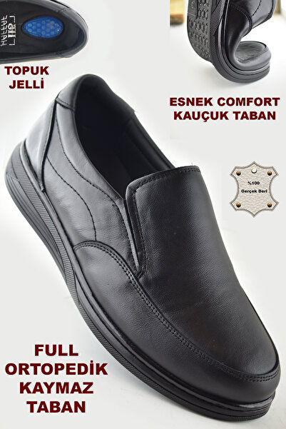 ISPARTALILAR 401 Ortopéd sarokmasszázs valódi bőr téli férfi cipő gumitalp