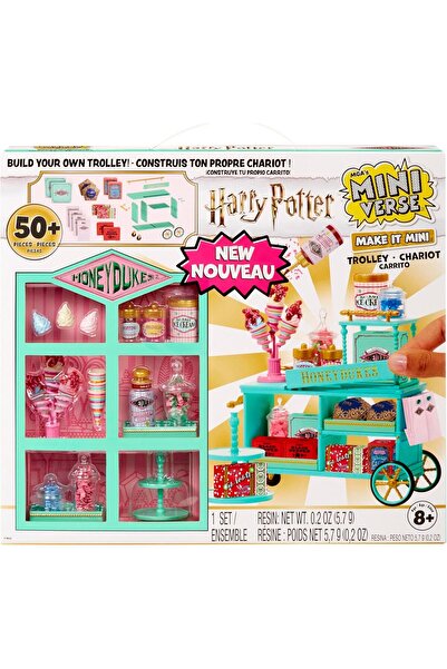Miniverse Cărucior MGA's Make It Mini Honeydukes, mini obiecte de colecție Harry Potter, peste 50 de bucăți