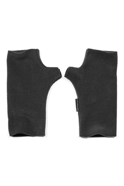 Cottonland Unisex Wristie Fingerless Fleece Gloves Gray
