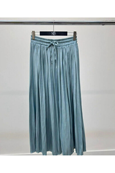 Maldia Shop Γυναικεία Crushed Lace Midi Water Green φούστα