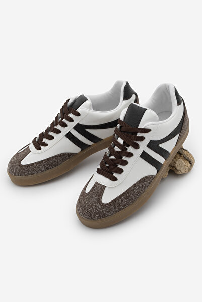 Marjin Women's Sneaker Lace-Up Flat Sole Sports Shoes Tiyone Brown