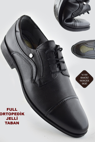 ISPARTALILAR 3572 Pantofi pentru bărbați din piele naturală cu talpă ortopedi...