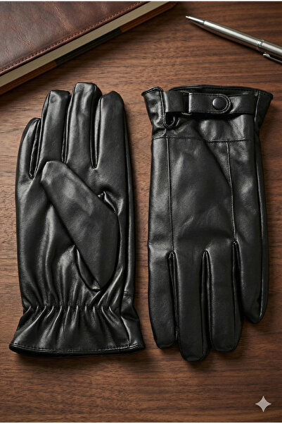 Hat Town Erkek Deri Eldiven Dokunmatik Ekran Uyumlu