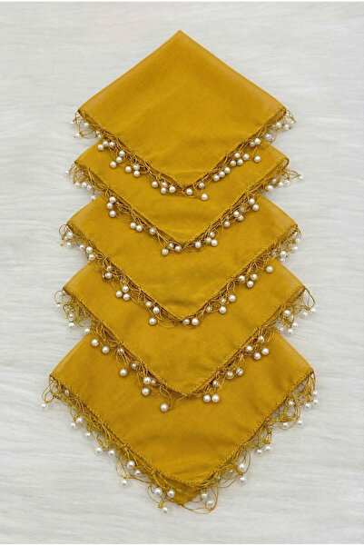 ZEYMERADE Gold Şifon Gelin Damat Mendili, Düğün Halay Nedime Bride Parti Kına...