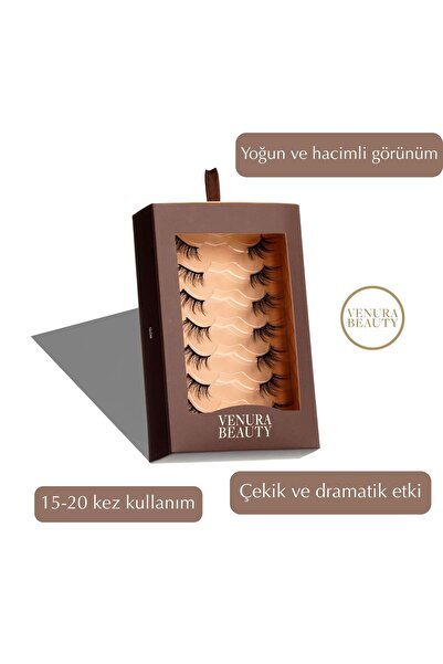 Venura Beauty Venüs 7'li Kirpik Seti Soft Glam Belirgin Takma Kirpik