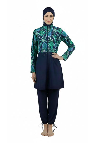 medipek Water Repellent Parachute Hijab Swimsuit Green