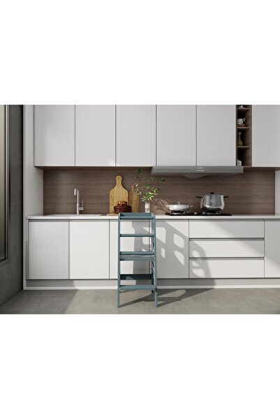 FASTWOOD Antrasit Ahşap Çocuk Öğrenme-Etkinlik Kulesi