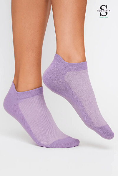 Socketta Дамски безшевни бамбукови чорапи до глезена, 6 чифта, различни цветове – Premium