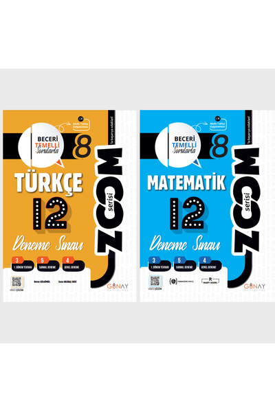 Günay Yayınları GÜNAY YAYINCILIK 8. SINIF ZOOM TÜRKÇE + MATEMATİK BRANŞ DENEM...