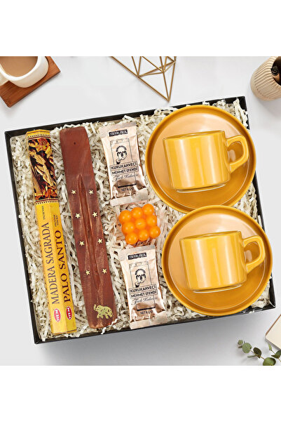 Trendmiya Palo Santo Tütsü & Turuncu Fincan Hediye Seti