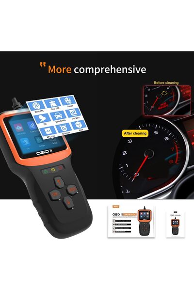 Axeloni V317 Car Diagnostic Tester, ®, CAN, OBD II/EOBD Diagnostic Tool, Black