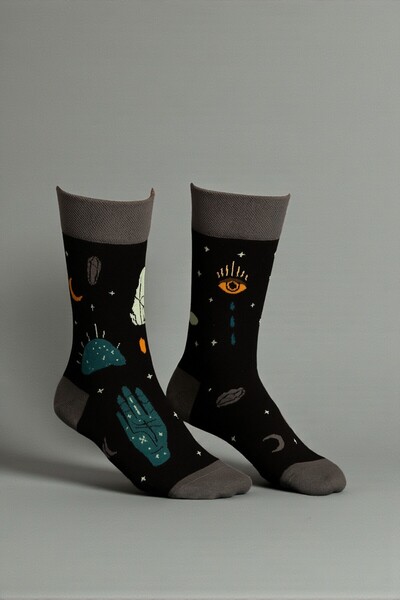 MRHERO 1011 جوارب مأخذ ذات طابع فضائي للرجال متعددة الألوان