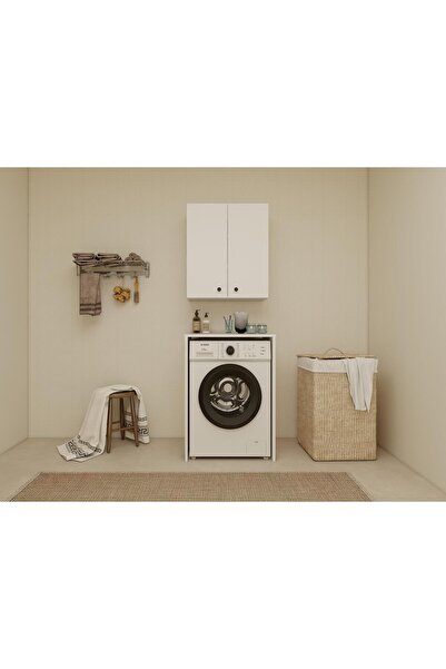 Masif Market Çamaşır Makinası Dolabı Takımı