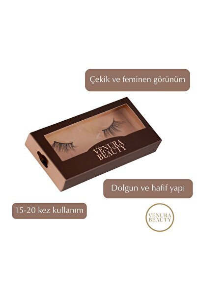Venura Beauty VENÜS Belirgin, Dolgun & Soft Glam Yarım Takma Kirpik