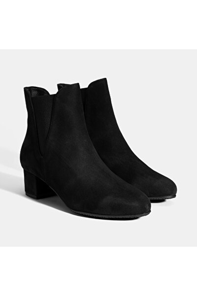 Desa Women's Black Desacomfort Elastic Suede Chelsea Boots