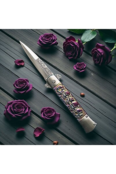 M Mazzanti Kuru Kafa Kabarmalı İtalyan Stilletto Çelik Çakı