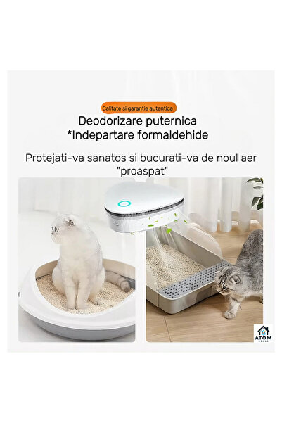 ATOM DEALS Sterilizator și dezodorizator cu ozon, portabil, pentru frigider, încălțăminte, toaletă, animale