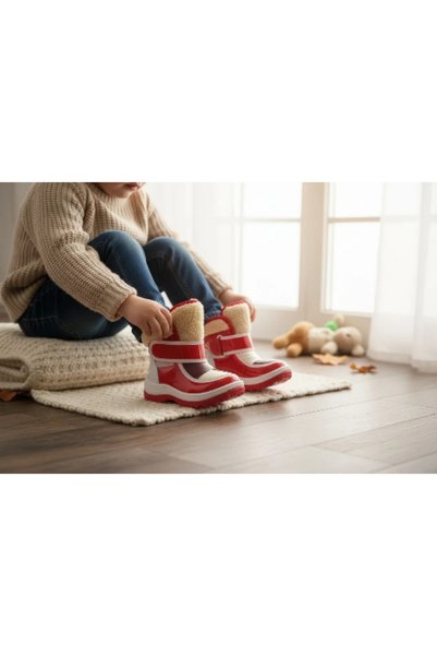 AkınalBella Poly Figürlü Kışlık Çocuk Kar Botu