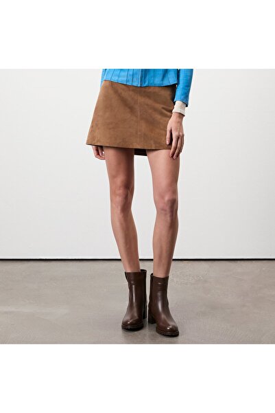 Desa Women's Brown Heeled Leather Boots