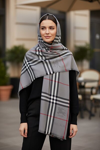 Onur Σάλι - Έχει εκδοθεί το προσαρμοσμένο ελαφρύ καρό σάλια με καρό σχέδιο, κατάλληλα για χρήση το καλοκαίρι και το χειμώνα Trend Model Trend Store