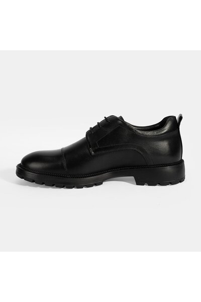 Desa Men's Black Lace-Up Leather Casual Shoes