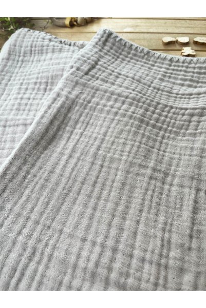 Bebekevi Organic 100% Cotton 4-Layer Muslin Baby Blanket – 100×100 cm |   Beige |   Breathable, Multi-Purpose