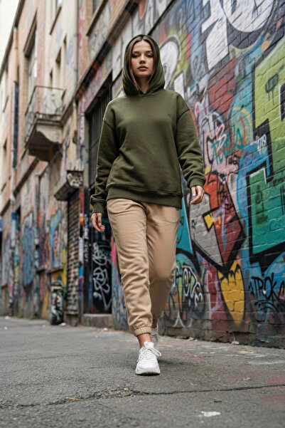 PASTELASTORE Bumbac cu glugă 3 fire Ş cu căptușeală din fleece Gros O supradi...