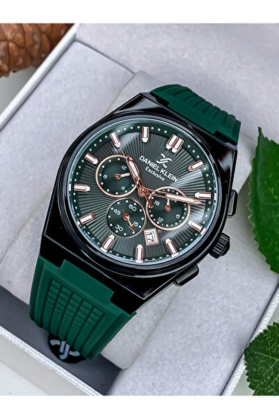 Daniel Klein ساعة رجالية أصلية متعددة الوظائف نشطة من الفولاذ المقاوم للصدأ + هدية سوار