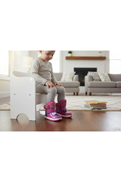 AkınalBella Poly Figürlü Kışlık Çocuk Kar Botu