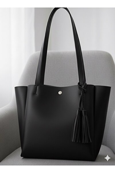 Madame Three-Compartment Women's Handbag Quality Faux Leather Shopper