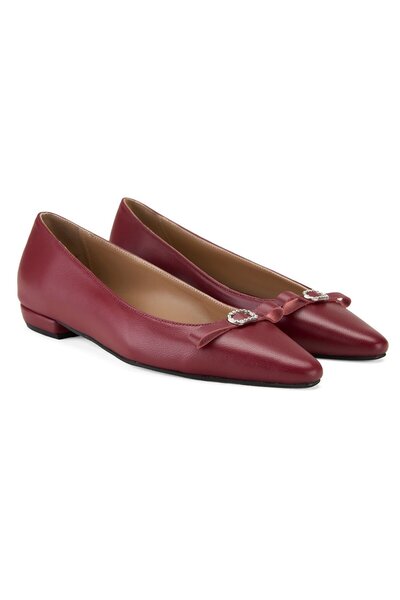 Desa Ashleya Red Women's Leather Ballerinas