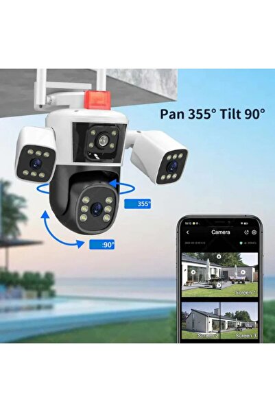 OEM Cameră triplă albă cu Wi-Fi