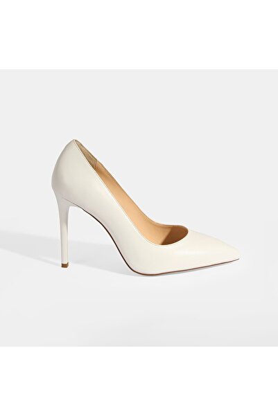 Desa Kadın Beyaz Deri Topuklu Klasik Ayakkabı