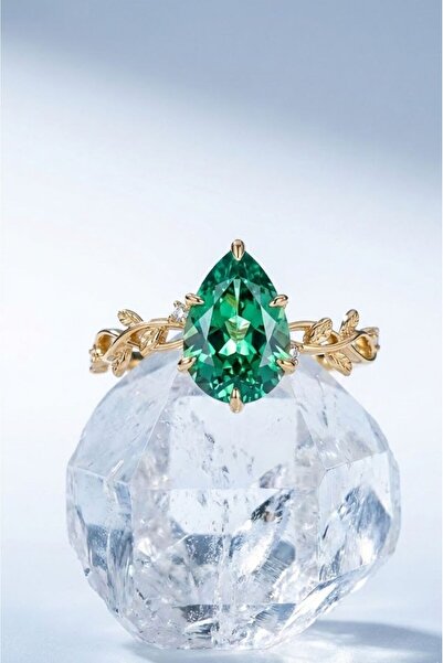 Shelby Silver Emerald Grove 925 Ayar Gümüş Ayarlanabilir Yüzük