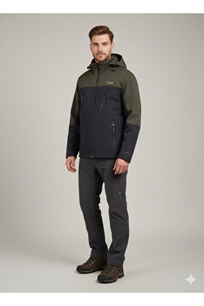 Mikro Tactical Tactical Softshell Infill Polar Liquid and Windproof Outdoor Winter Coat with Hood and Zipper