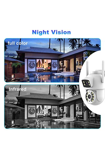 OEM iCSee S18M WiFi surveillance camera, outdoor, dual lens, IR 30m, audio, IP66, 2560p