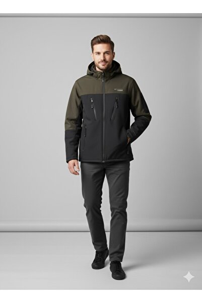 Mikro Tactical Tactical Softshell Infill Polar Liquid and Windproof Outdoor Winter Coat with Hood and Zipper