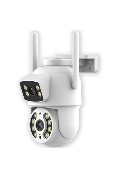 OEM iCSee S18M WiFi surveillance camera, outdoor, dual lens, IR 30m, audio, IP66, 2560p