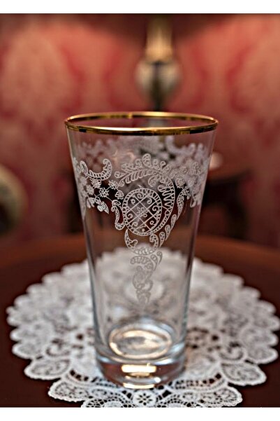 Paşabahçe Ürün Başlığı: Helen Gold 6'lı Su Bardağı 300 cc - Altın Yaldızlı Şı...