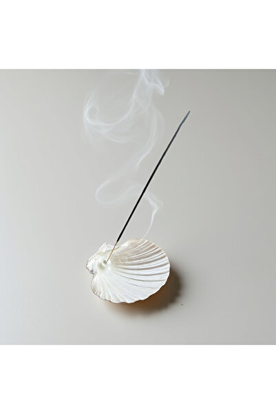 BerLa Home Doğal Deniz Kabuğu Tütsülük - Cam İnci Detaylı Dekor