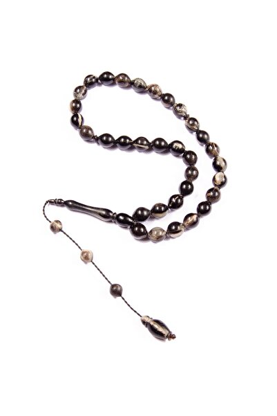 Burhan Sağlam Sığırcık Kesim 11x10 mm Bufolo Boynuzu  Sistem Püsküllü Tesbih