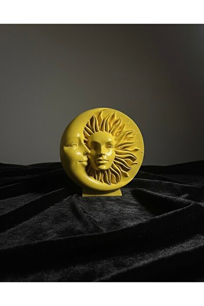 ZEROXO Ay & Güneş Biblo – Dekoratif Masa Üstü Figür - Ev, Ofis, Aksesuarı